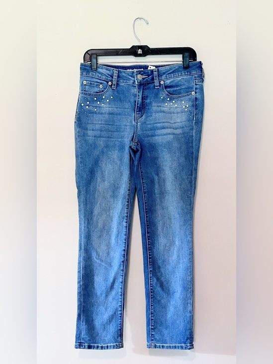 Westport Denim - Westport Blue Skinny Jeans with Rhinestone Accents